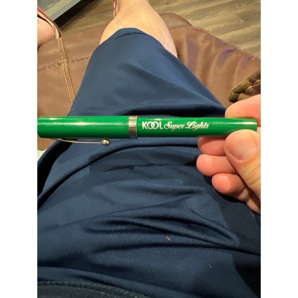 Vintage Kool Super Lights Cigarette Promotional Pen Green Tobacciana Collectible